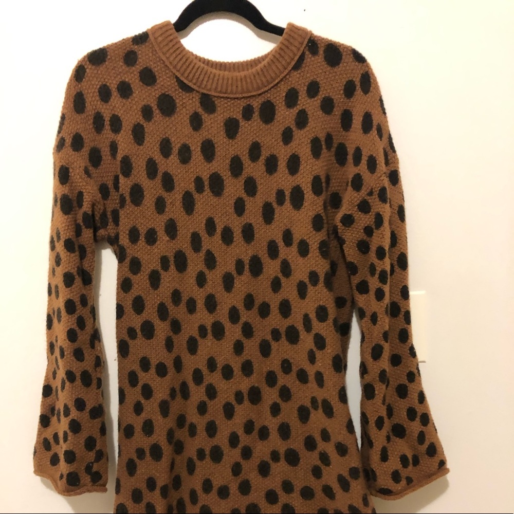 Madewell Leopard Dot Sweater Dress